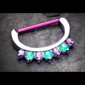 Pair of opal nipple clickers